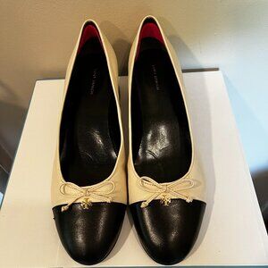 Tory Burch-Cap Toe Pump-Cream/Black-10